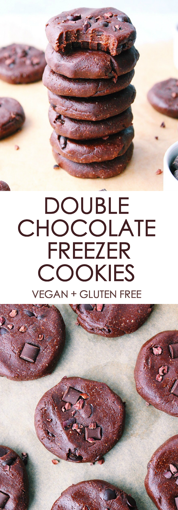 Double Chocolate Freezer Cookies 