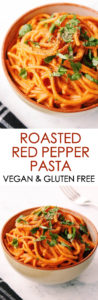 Roasted Red Pepper Pasta {vegan, gluten free}
