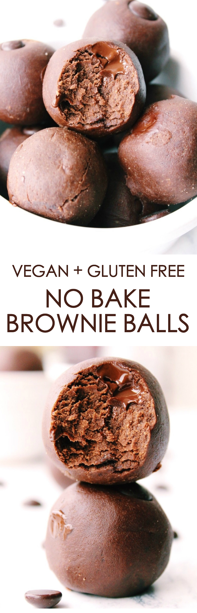 No Bake Brownie Balls {vegan, gluten free}