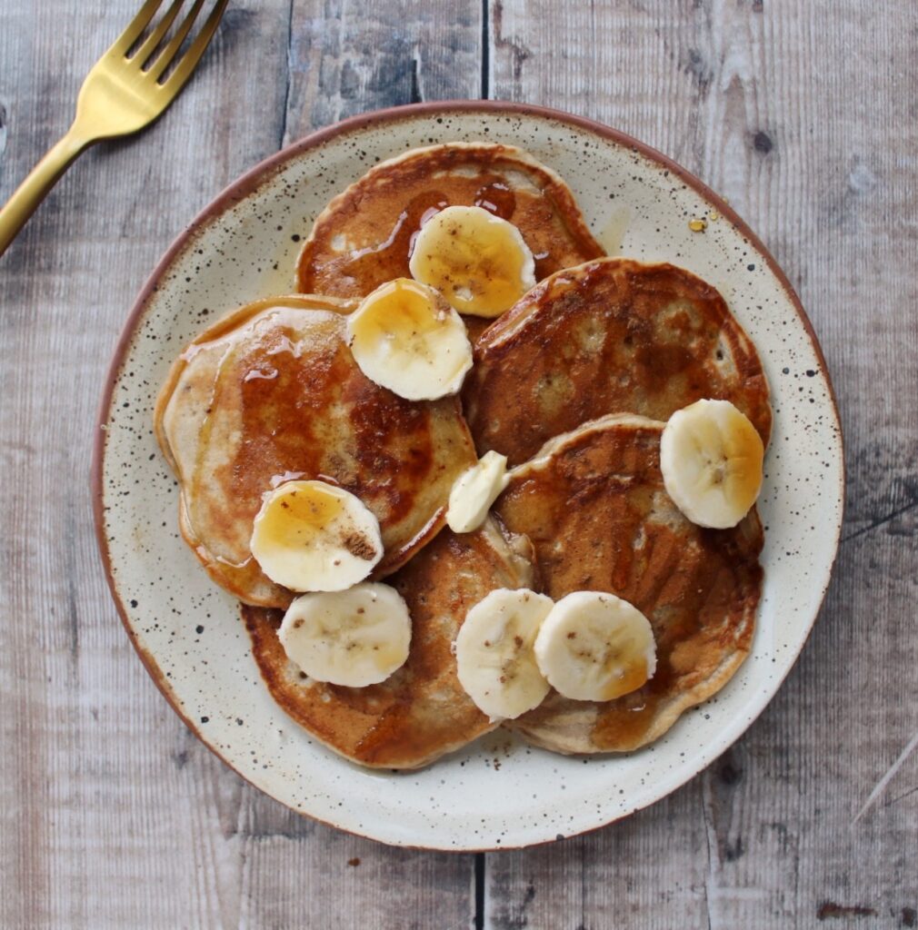 Vegan Banana Bread Pancakes 