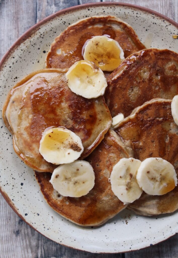 Vegan Banana Bread Pancakes 