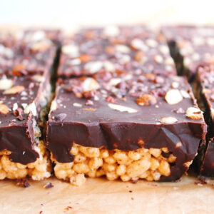 Chocolate Rice Crispy Squares (Vegan & Gluten Free)