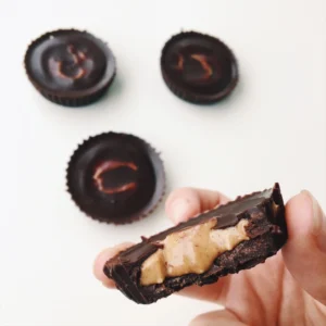Four Ingredient Chocolate Peanut Butter Cups (Vegan)
