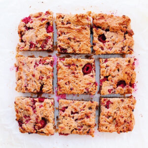 Raspberry Blondies (Vegan & Gluten Free)