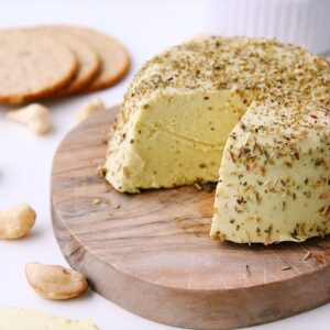 Sliceable Garlic & Herb Cashew Cheese (Vegan & Gluten Free)