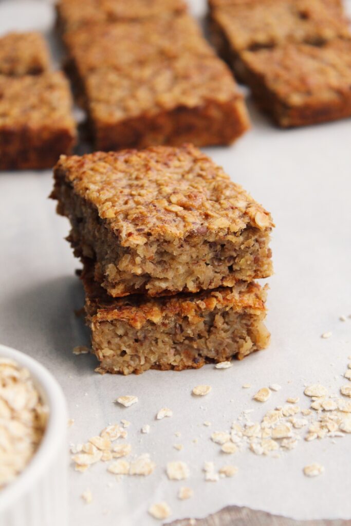 healthy banana oat bars