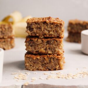 healthy banana oat bars