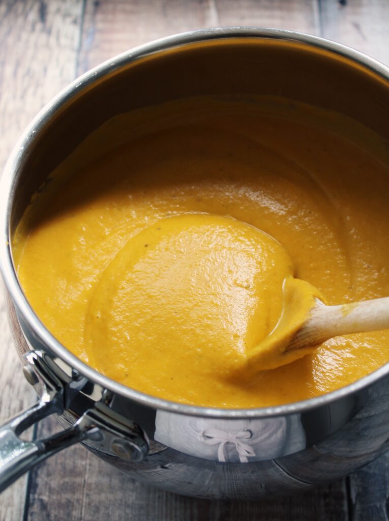 Creamy Roasted Butternut, Carrot & Sweet Potato Soup