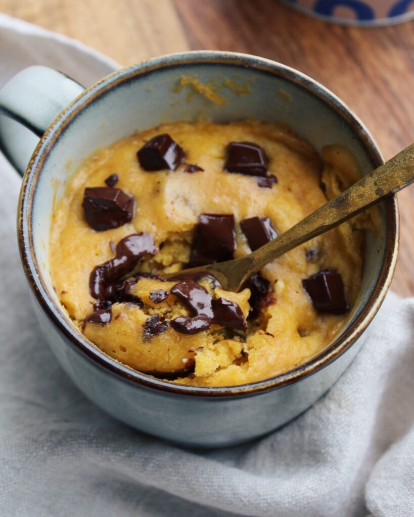 Chocolate Chip Pumpkin Mug Cake