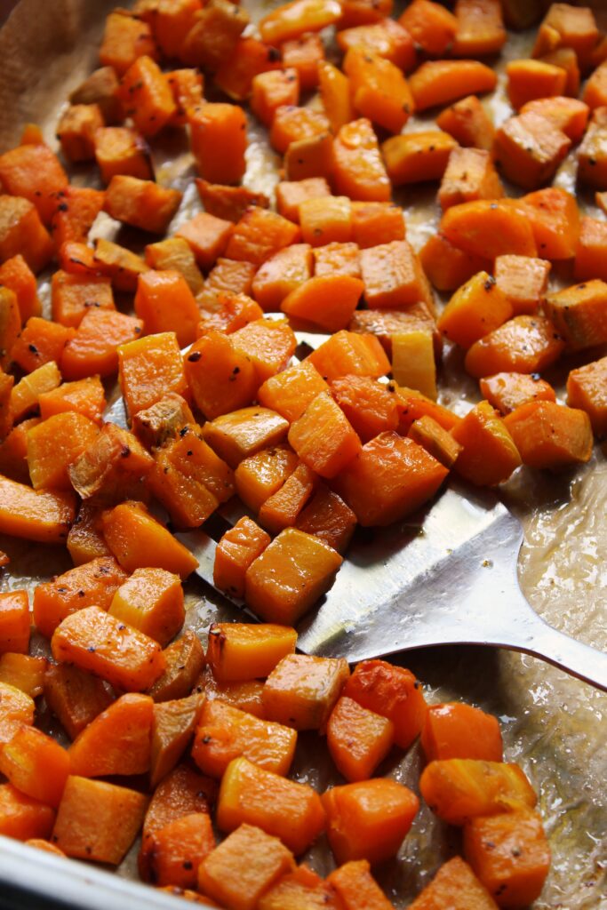 Creamy Roasted Butternut, Carrot & Sweet Potato Soup
