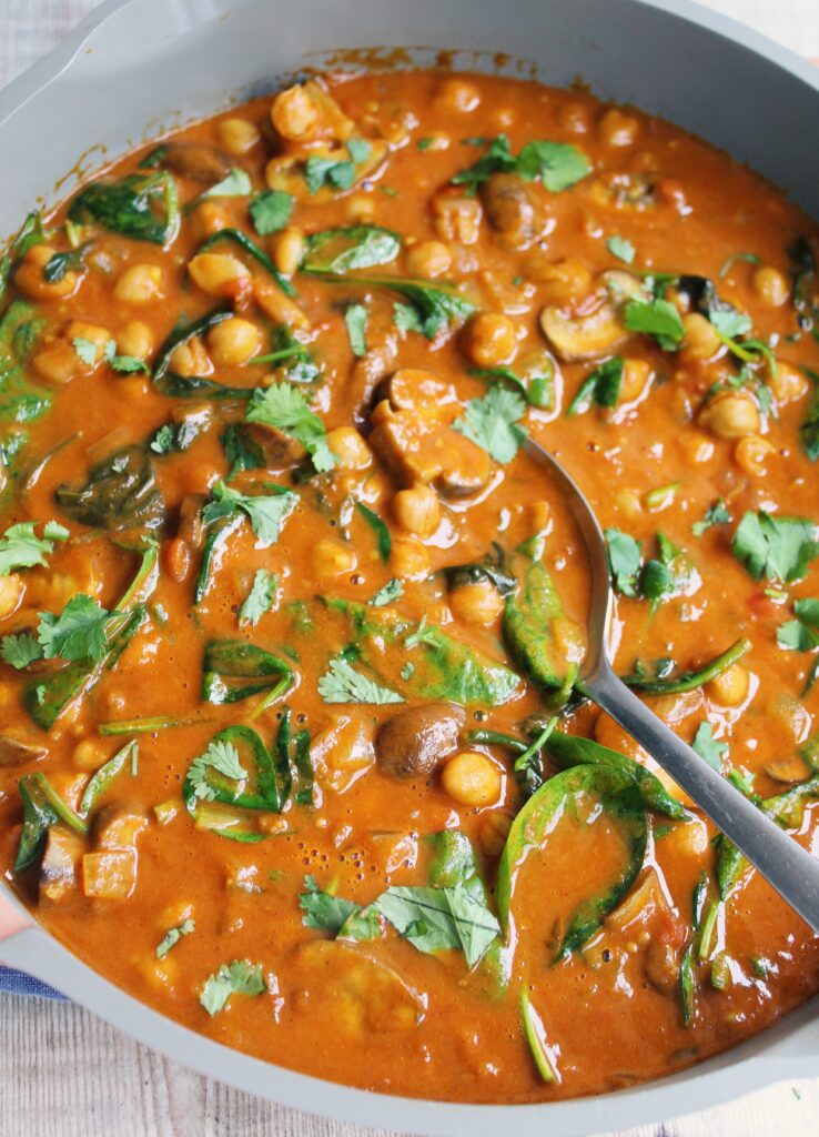 Chickpea and Mushroom Curry 