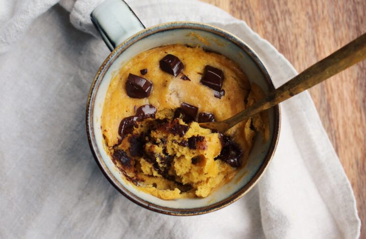 Chocolate Chip Pumpkin Mug Cake