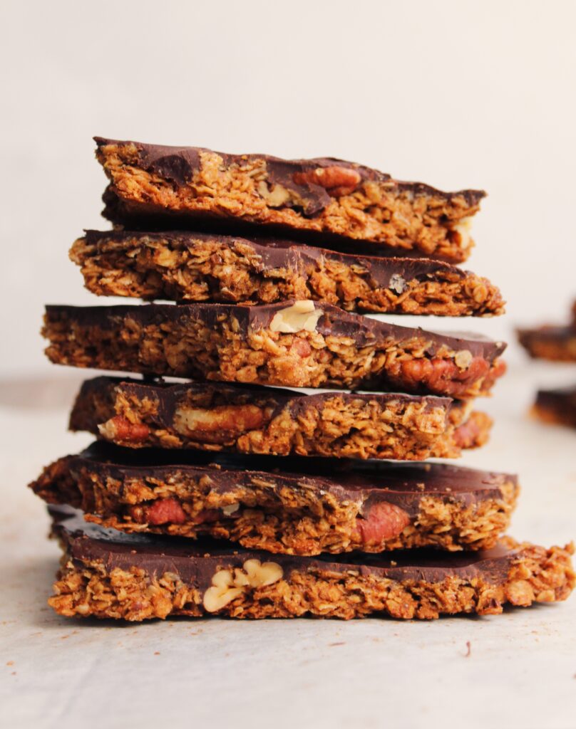 Chocolate Pecan Granola Bark