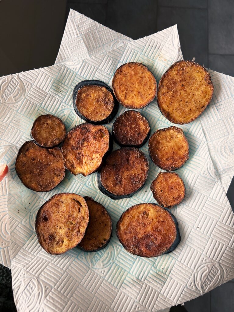 middle-eastern Fried Aubergine