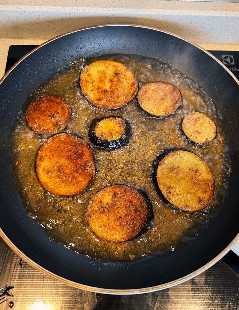how to make Fried Aubergine