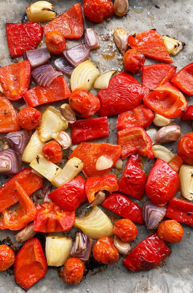 High Protein Roasted Red Pepper Pasta (Vegan)