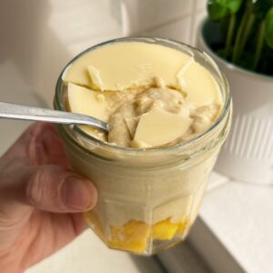 Mango Blended Oats (With A White Chocolate Shell!)