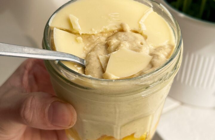 Mango Blended Oats (With A White Chocolate Shell!)