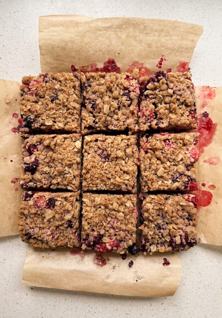 Berry Crumble Bars (Vegan)