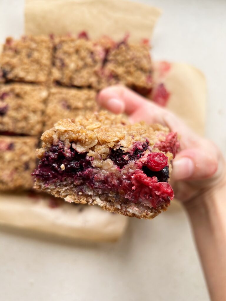 Berry Crumble Bars (Vegan)