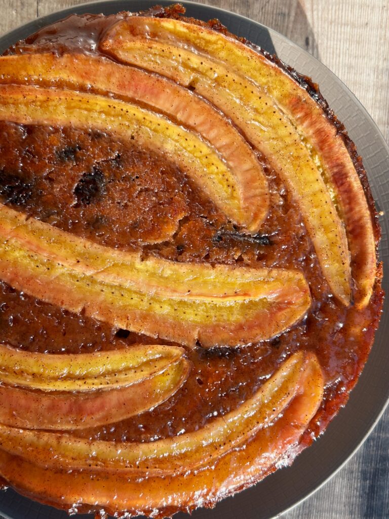 Vegan Upside Down Banana Cake
