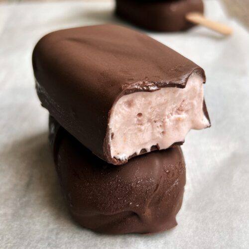 Homemade Strawberry Magnums (Vegan)