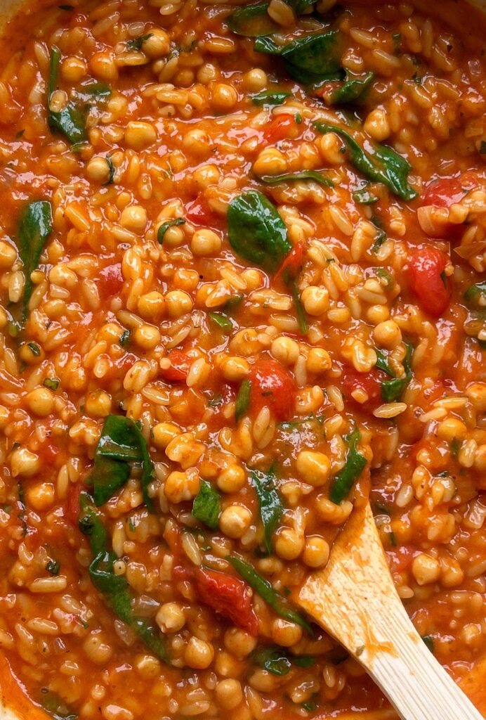 One Pot Creamy Tomato Orzo