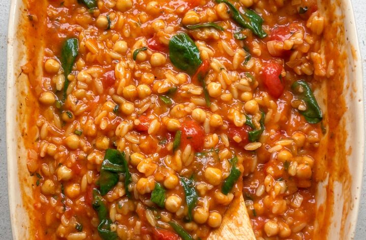 One Pot Creamy Tomato Orzo