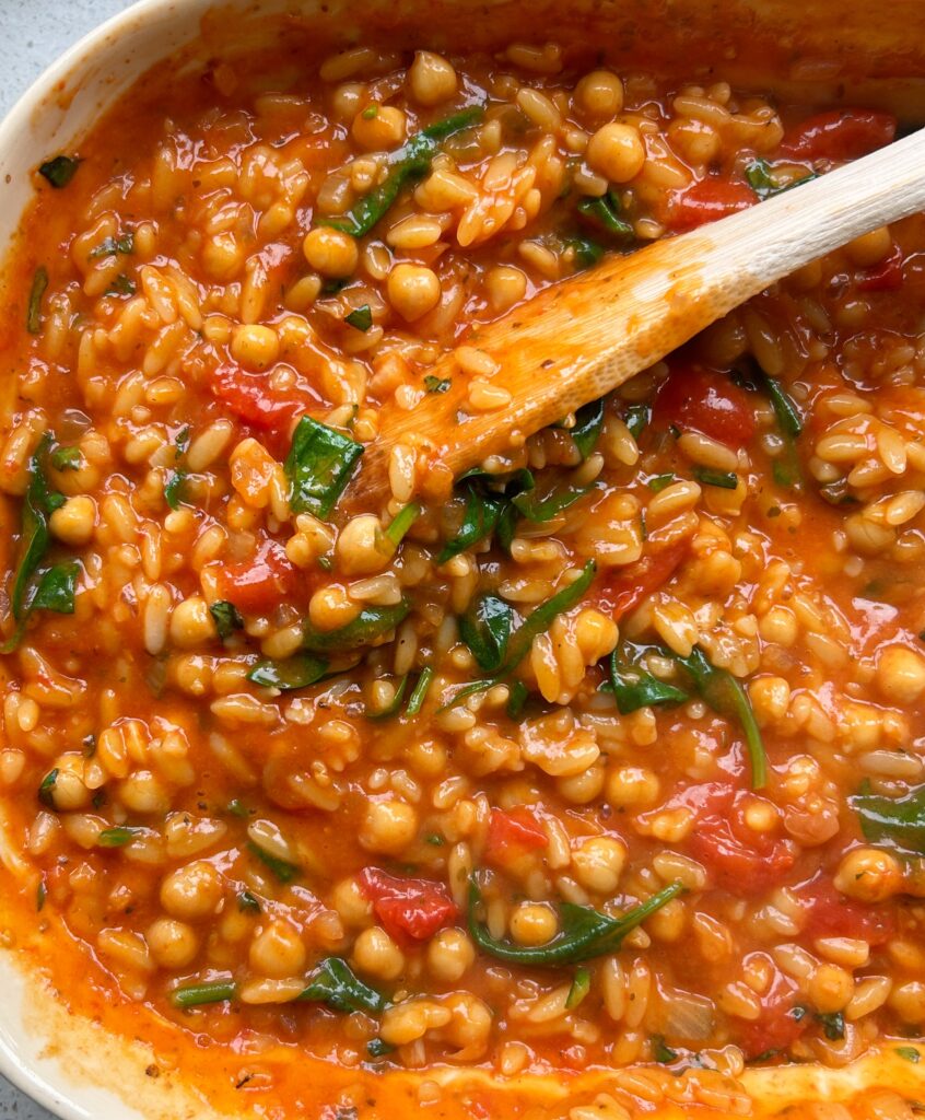 One Pot Creamy Tomato Orzo