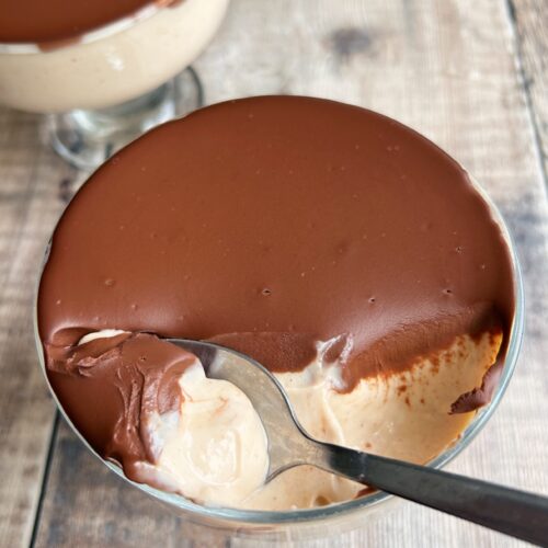 Vegan Peanut Butter Mousse (with a Chocolate Ganache!)