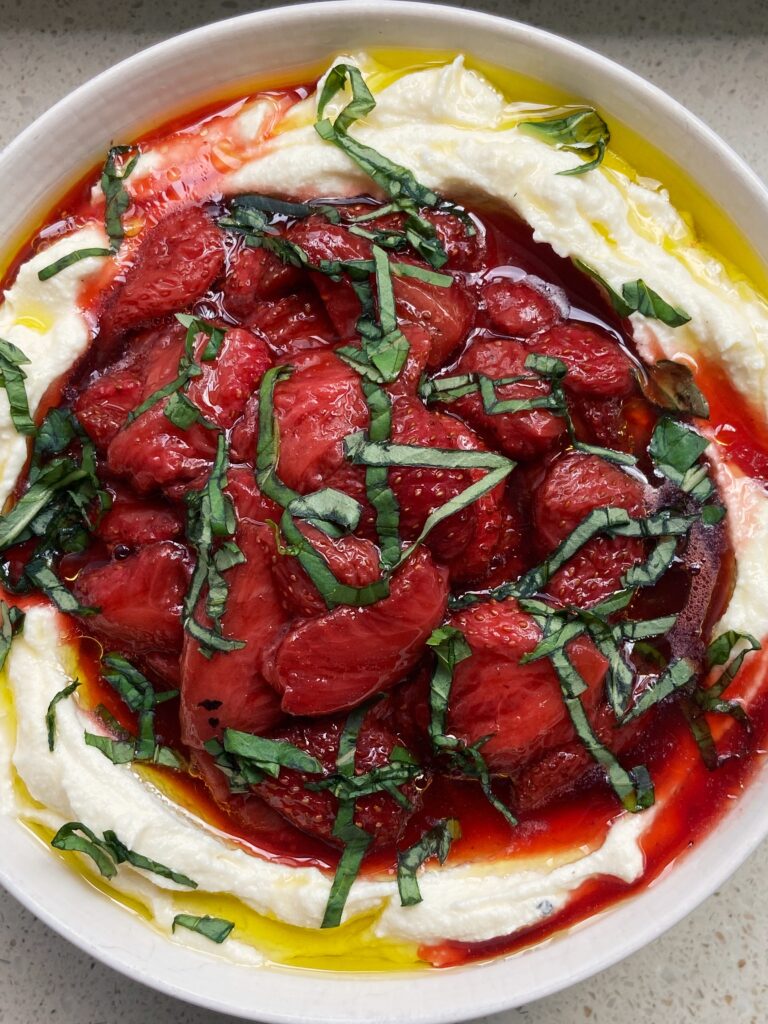 Whipped Feta with Roasted Strawberries