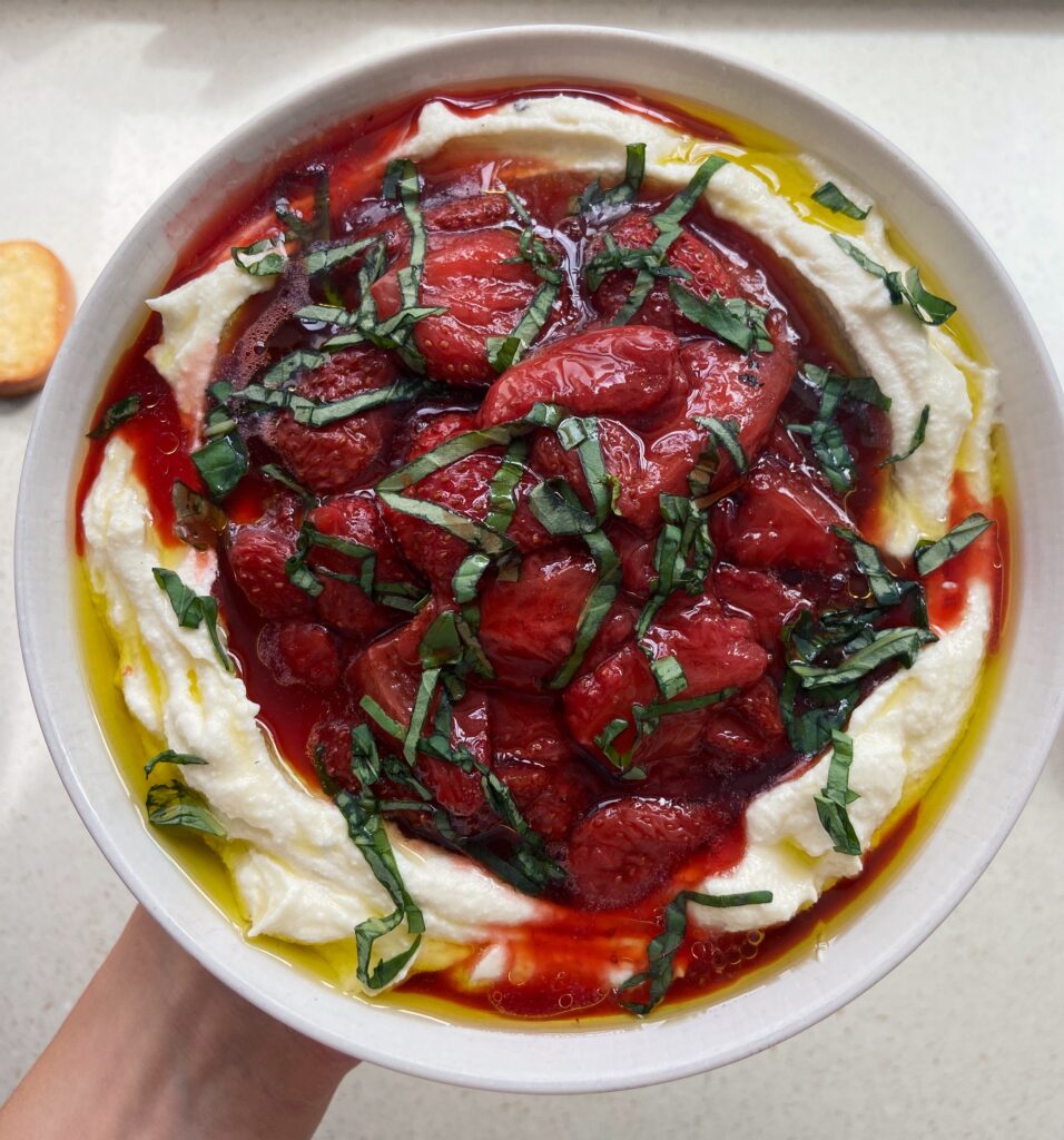 Whipped Feta with Roasted Strawberries