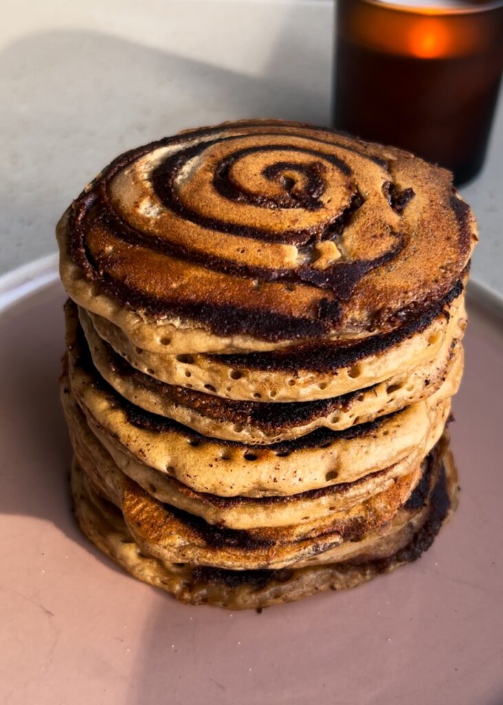 Vegan Cinnamon Roll Pancakes