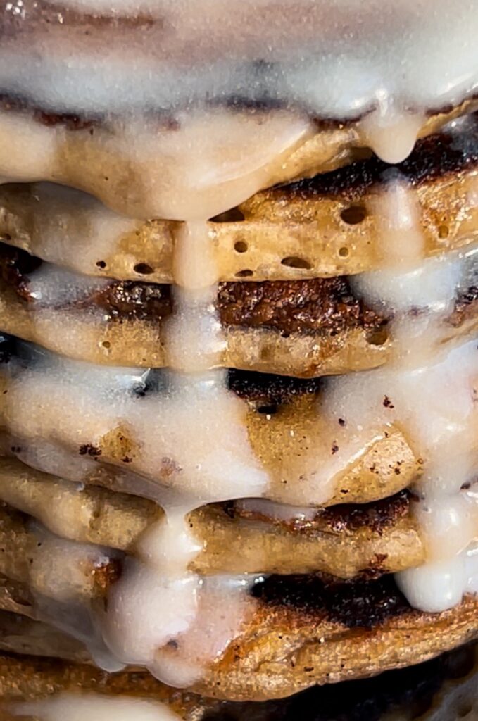 Vegan Cinnamon Roll Pancakes