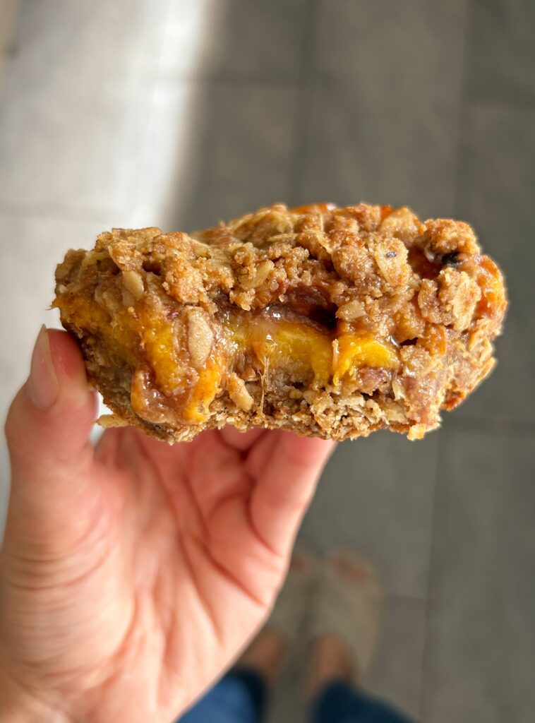 Peach Crumble Bars