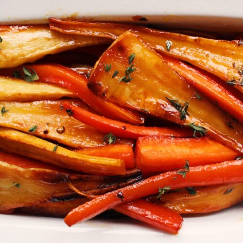 Maple and Thyme Roasted Carrots & Parsnips