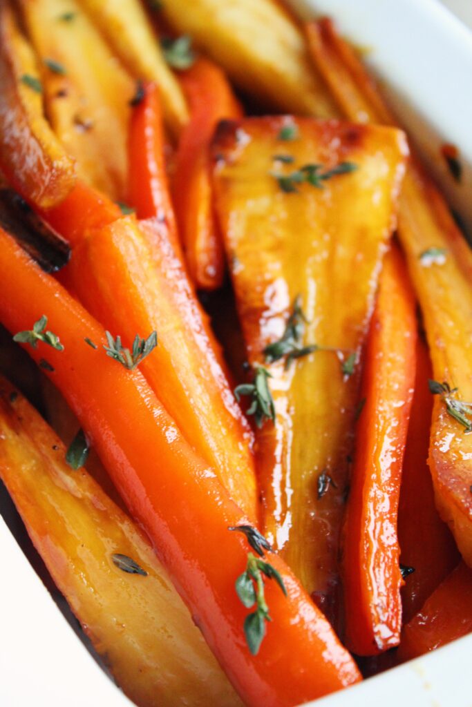 Maple and Thyme Roasted Carrots & Parsnips