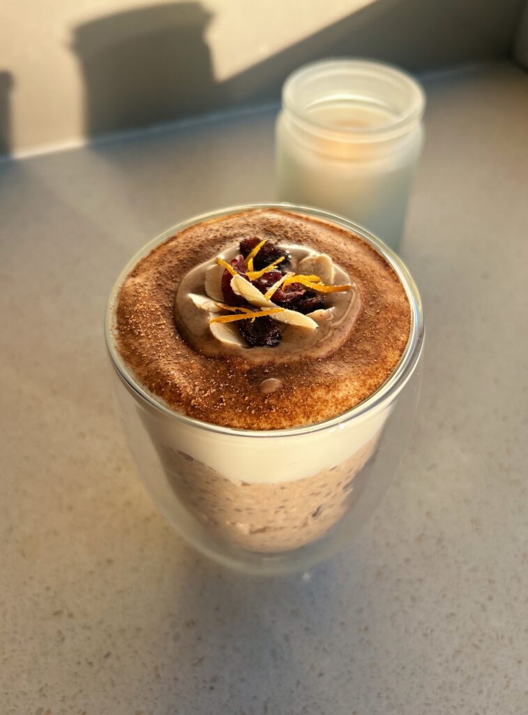 Mince Pie Overnight Oats