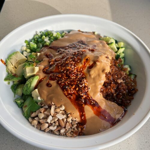 Crispy Rice Satay Salad