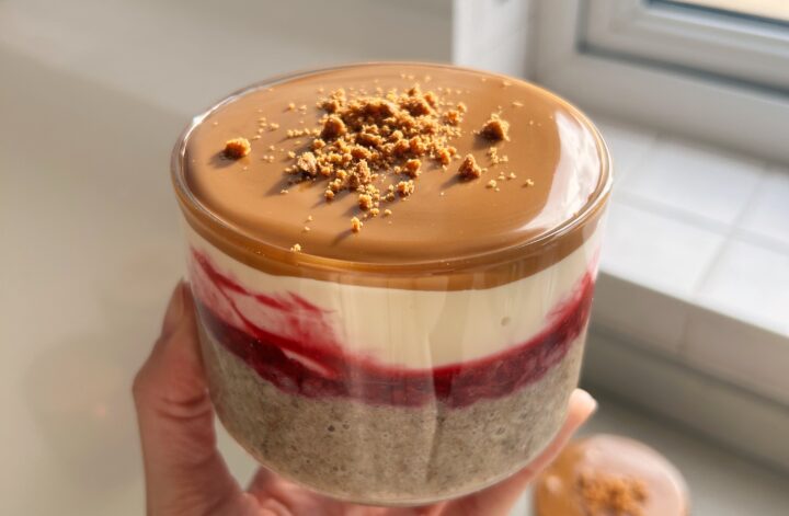 Biscoff and Raspberry Overnight Weetabix