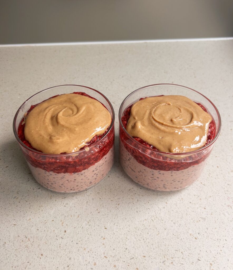 Peanut Butter Jam Overnight Oats