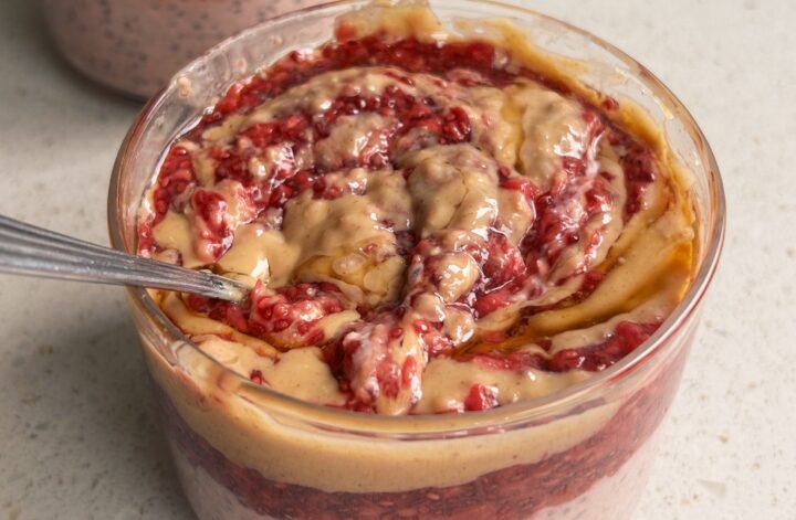Peanut Butter Jam Overnight Oats