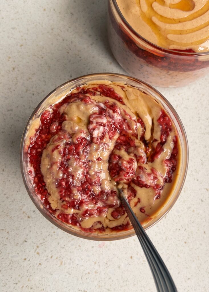 Peanut Butter Jam Overnight Oats