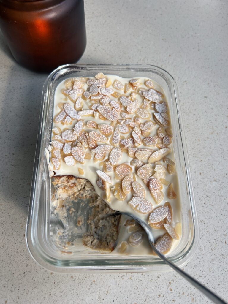 Almond Croissant Overnight Oats